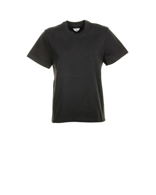 Bottega Veneta Black Crew-neck T-shirt In Cotton