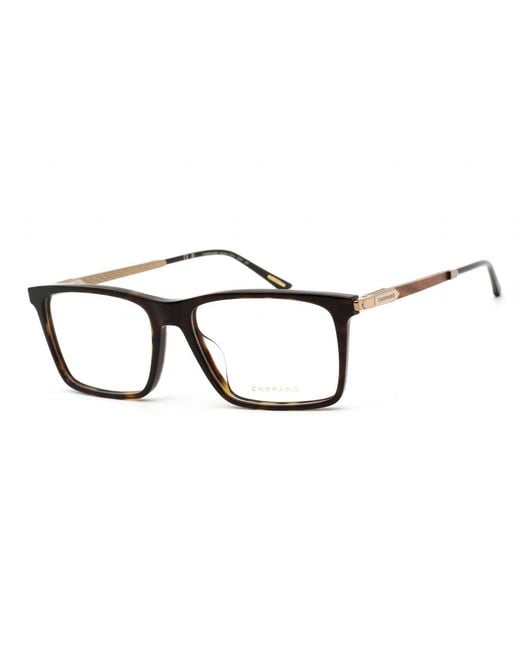 Chopard Black Vch343 0722 Rectangular Eyeglasses 55 Mm for men