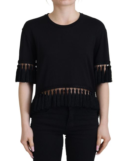 Dolce & Gabbana Black Elegant Cotton Short Sleeve Tee