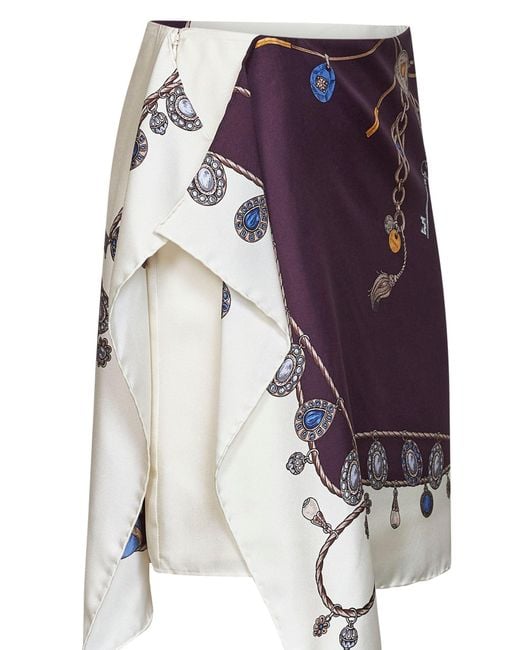Versace Purple Mini Skirt Silk