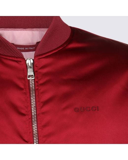 Gucci Red Rosso Ancora Bomber for men