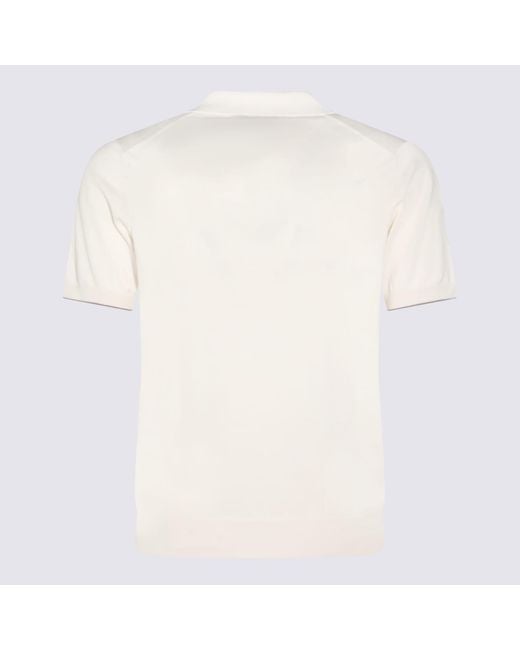Brunello Cucinelli Natural Cotton Polo Shirt for men
