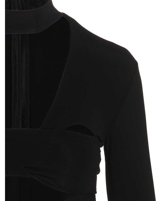 Ambush Black 'Heart Shaped Gloves' Bodysuit