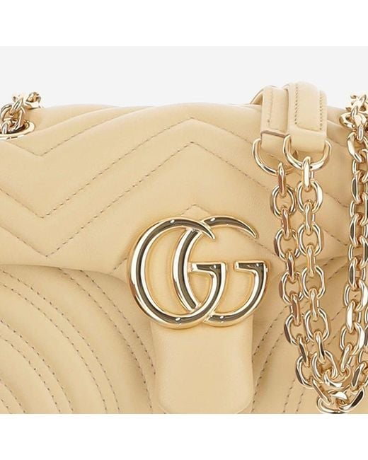 Gucci Natural Shoulder Bag Lamb
