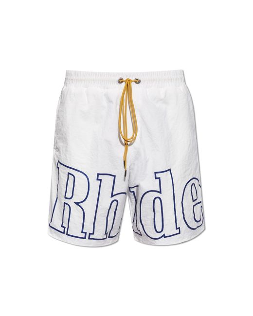 Rhude White Shorts With Logo for men