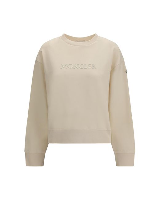 Moncler White Cotton Sweatshirt