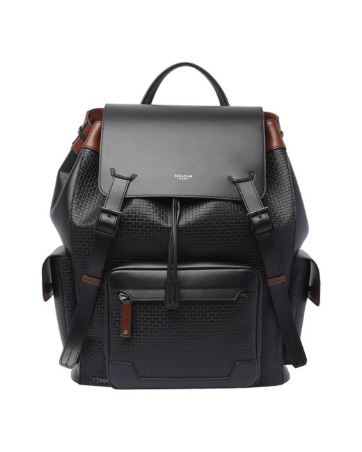 Serapian Black Large Stepan 72 Backpack for men