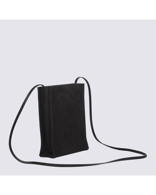 The Row Black Leather Crossbody Bag