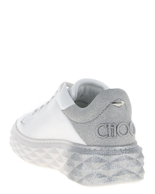 Jimmy Choo White Diamond Maxi F Ii' Sneakers
