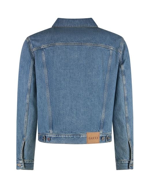 Gucci Blue Jacket Cotton for men
