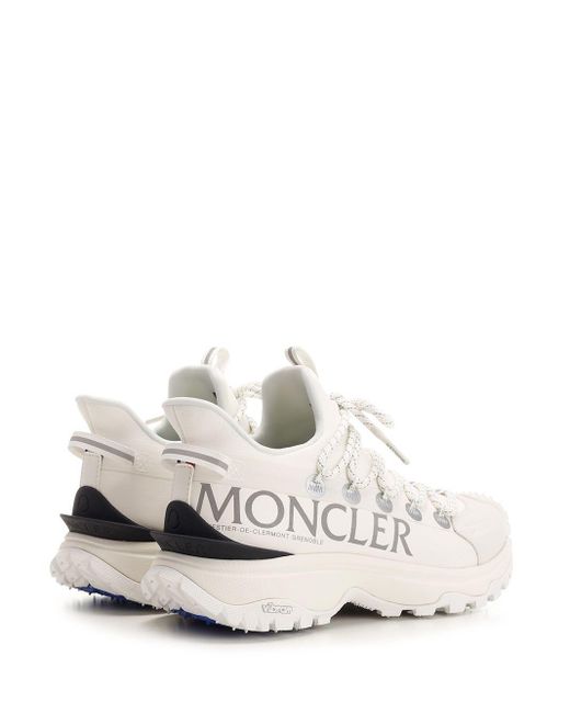 Moncler Women's Nylon Trailgrip Sneakers White