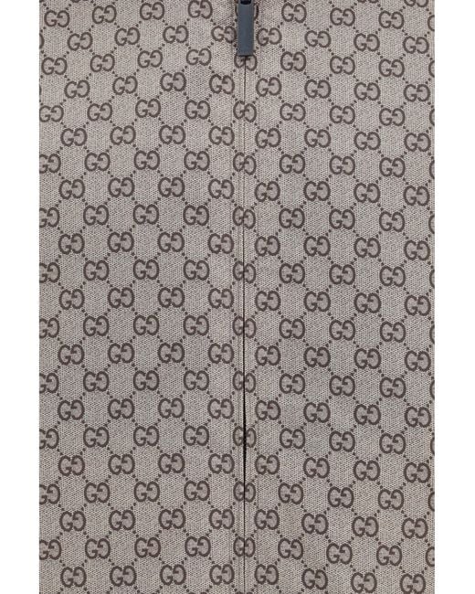 Gucci Gray Jacket Reversible Zip Cotton Polyester Shirt for men