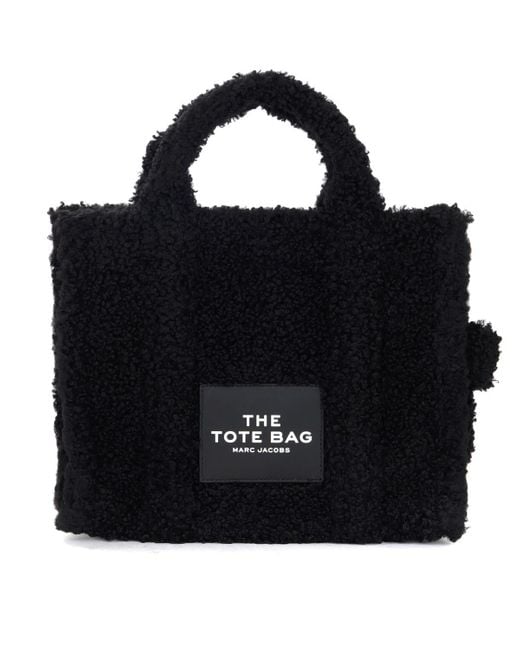 Marc Jacobs The The Small Traveler Tote Bag In Black Faux Fur Lyst
