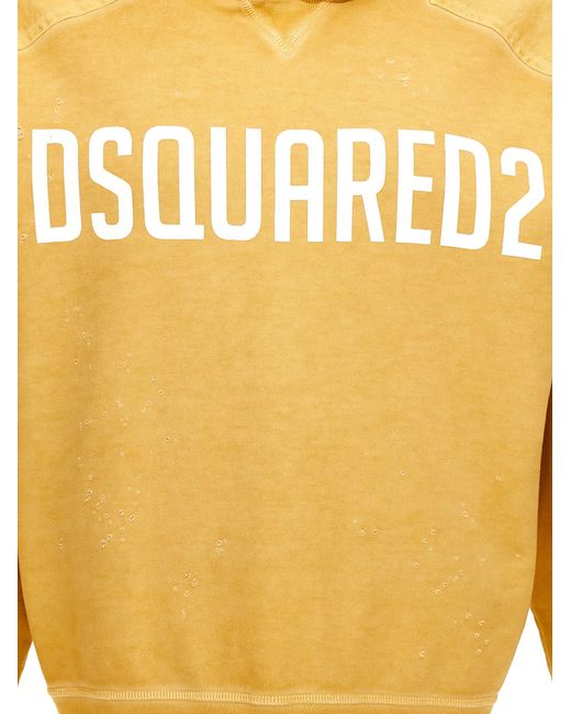 DSquared² Yellow Cipro Fit Hoodie for men