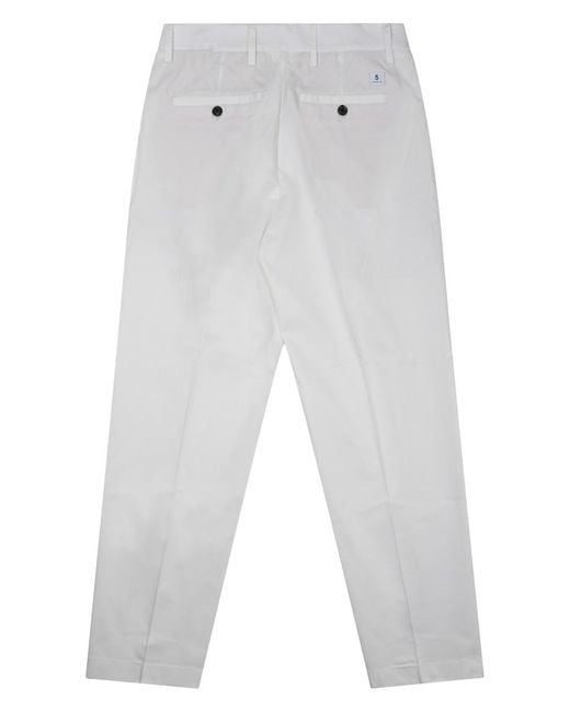 Department 5 White Wide-Leg Trousers Gin Cotton Elastane for men