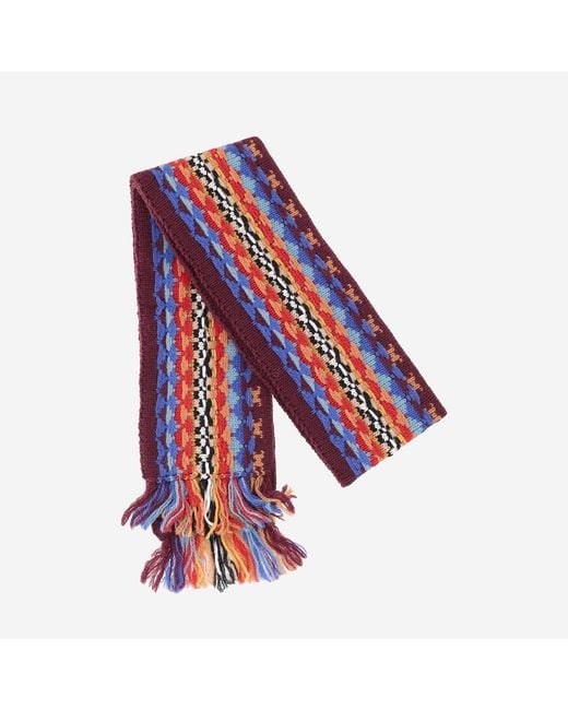 Dries Van Noten Red Scarf Wool