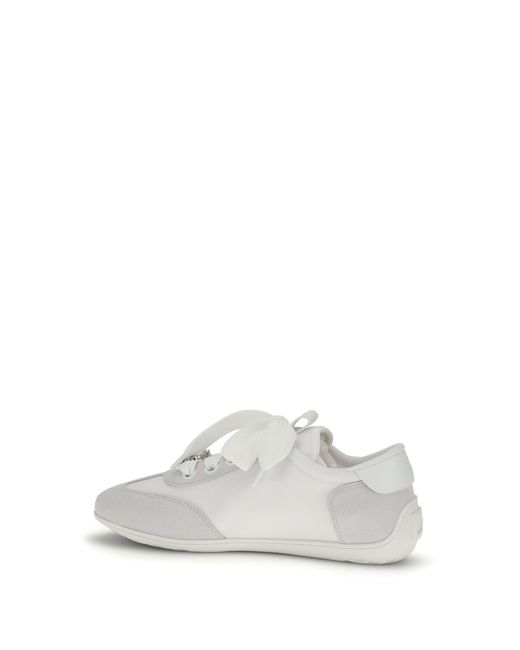 Roger Vivier White Sneakers Viv Low Suede Trainers
