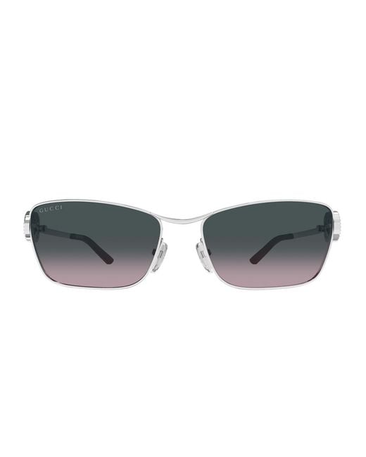 Gucci Gray Gg2045S Linea Emblem 002 Metal Occhiali Da Sole