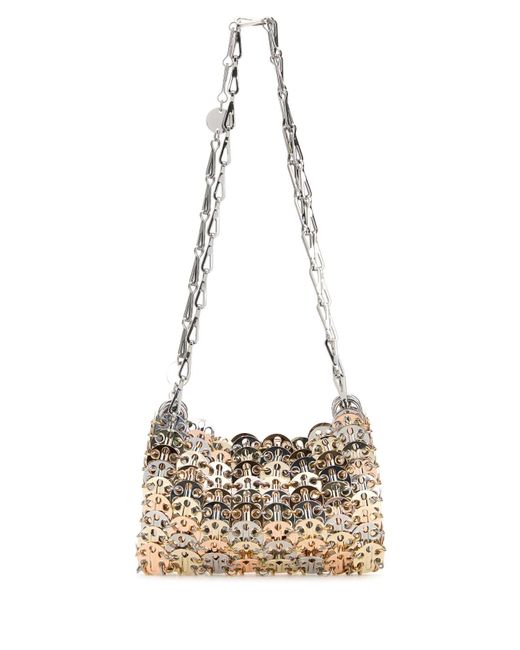 Rabanne White Metal 1969 Nano Shoulder Bag