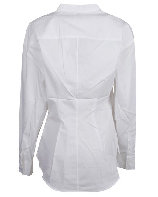 Calvin Klein White V-Neck Wrap Shirt
