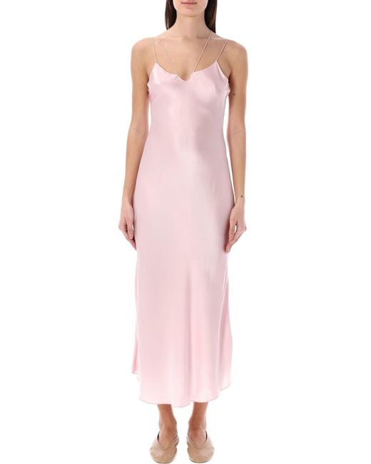 THE GARMENT Pink Catania Long Slip Dress