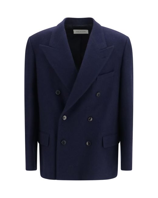 Dries Van Noten Blue Wool Blazer Bosier (Ovis Aries) Jacket for men