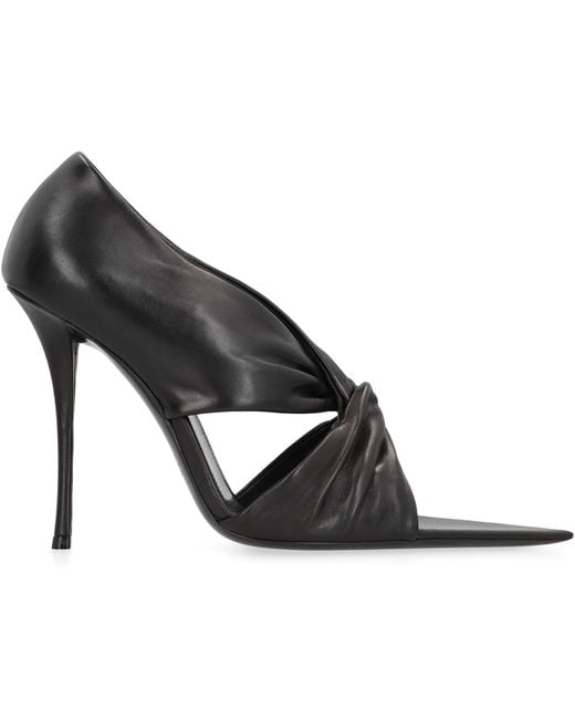 Saint Laurent Black Giannutri Leather Pumps Lamb