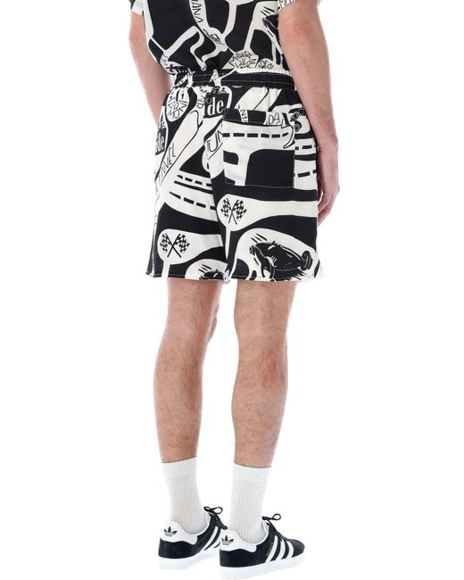 Rhude Black Strada Shorts for men