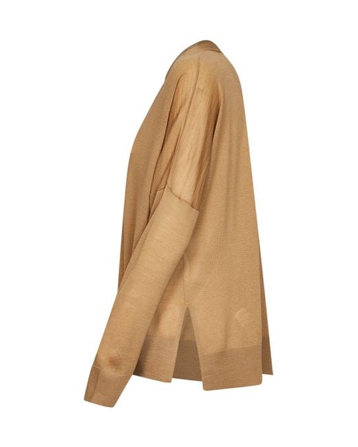 Blanca Vita Natural Camel Lightweight Wool Knit Cardigan