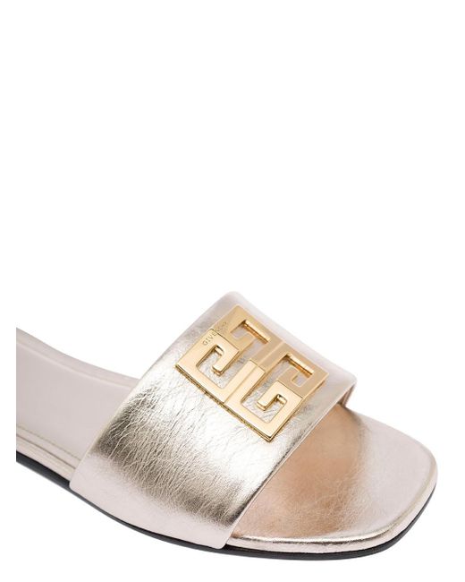Givenchy Natural 4g Gold Leather Flats