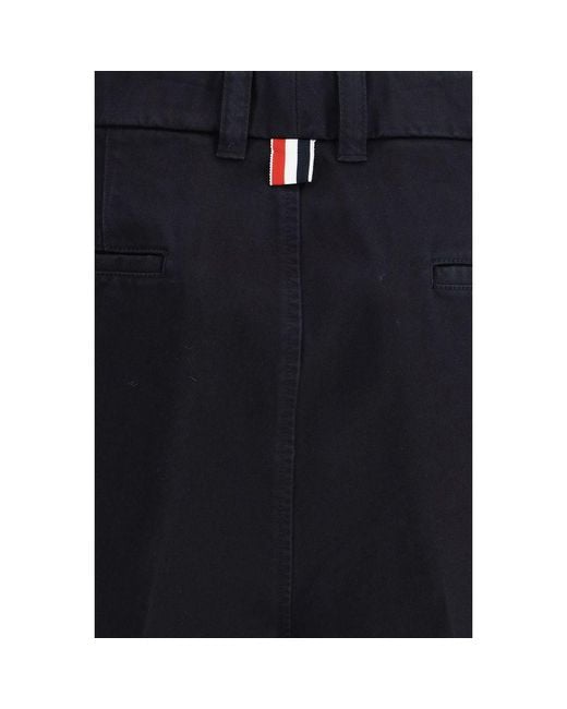 Thom Browne Blue Polyester Bermuda Shorts for men