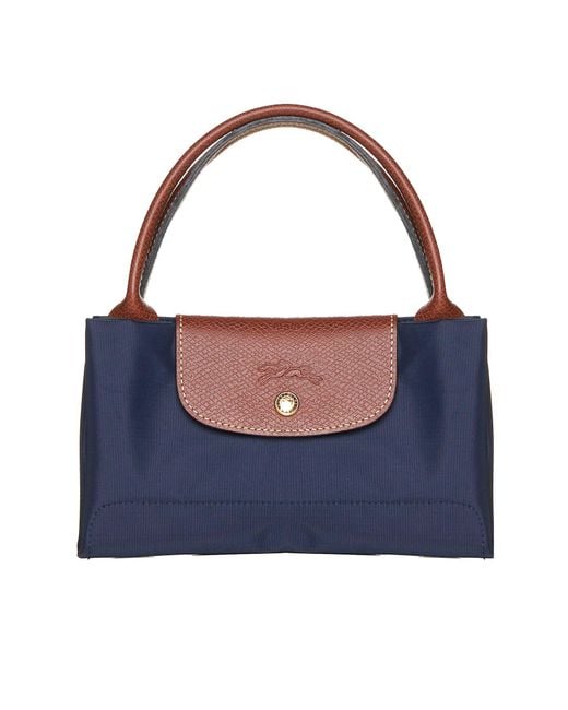 Longchamp Blue Handbag Le Pliage Medium Polyamide Handbags