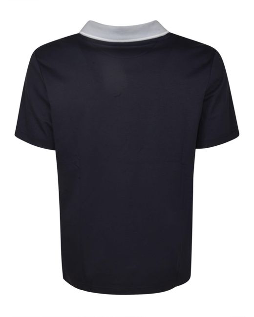 Michael Kors Blue Logo Embroidered Polo Shirt for men