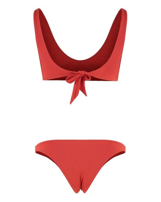 Lido Red Ottantauno Bandeau Bikini Top Polyamide Bikinis