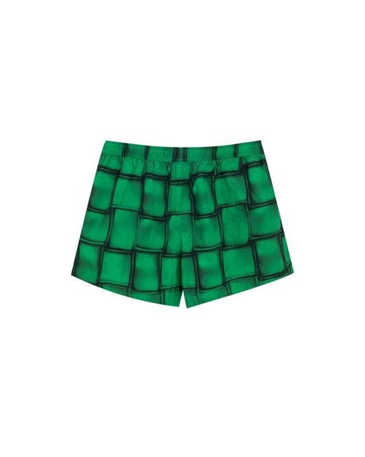 Bottega Veneta Green Polyamide Swim Shorts for men