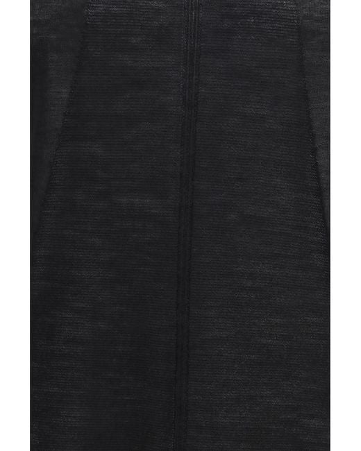 Rick Owens Black Biker Level Sweater Merino Wool Ovis Aries for men