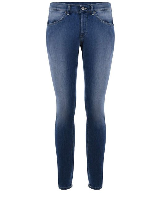 Dondup Blue Straight-Leg Skinny-Cut Jeans for men