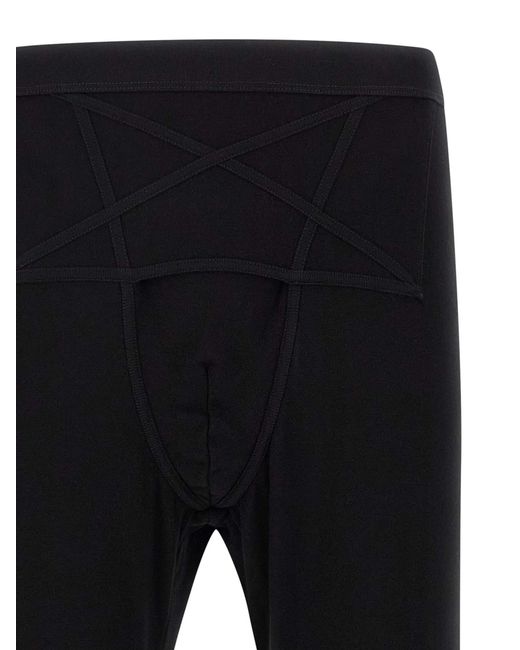 Rick Owens Black Thermal Bottom Leggings for men