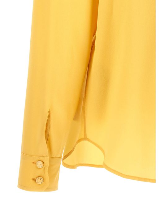Gucci Yellow Silk Shirt