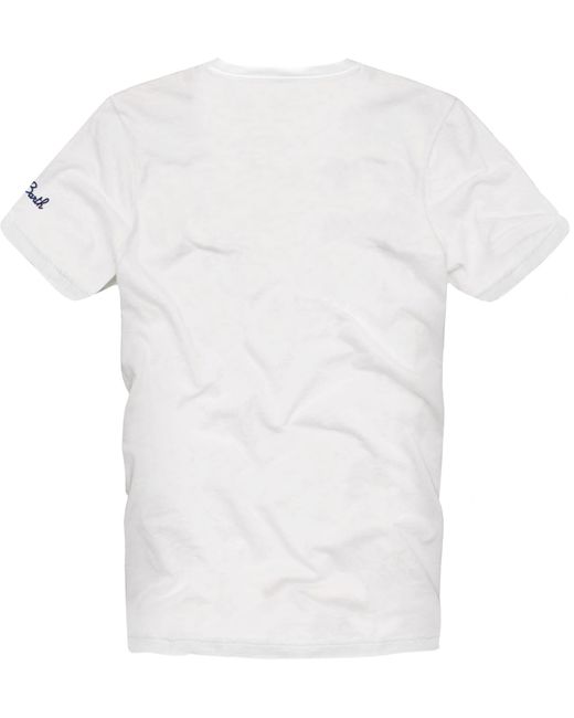 Mc2 Saint Barth Cotton T-shirt With St. Barth Padel Club Print in Blue for  Men | Lyst