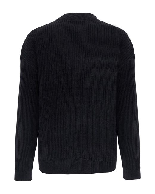 Emporio Armani Blue Turtleneck Sweater Tech Fabric Cotton Tops for men