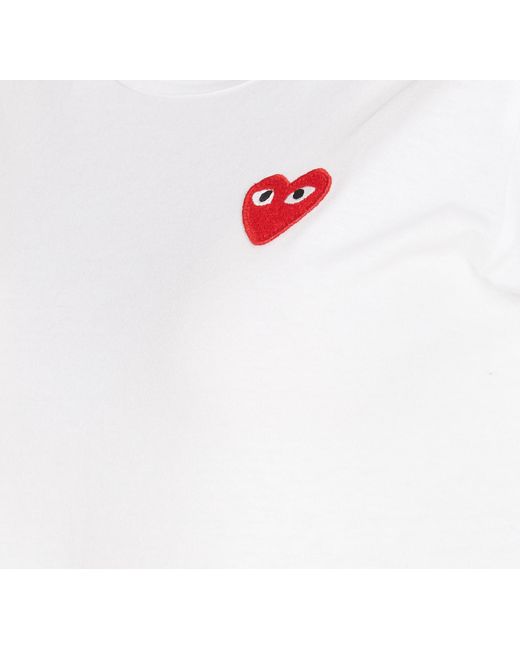 Comme des Garçons White Heart Logo T-Shirt