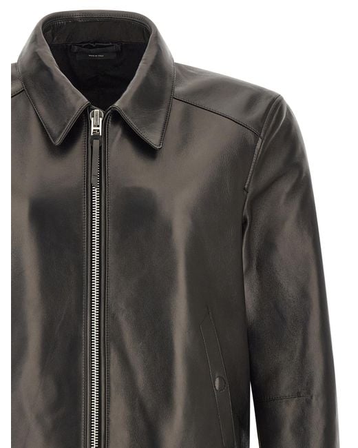 Tom Ford Black Lamb Leather Jacket Clothing for men