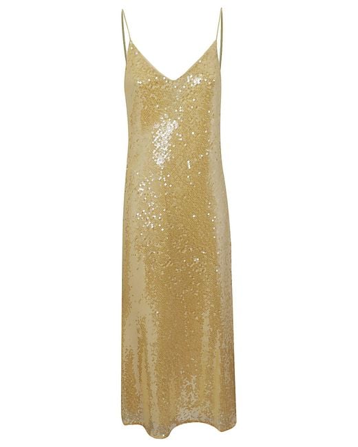 Ralph Lauren Metallic Woven-Slip Dress-Dresses Polyester (Recycled) Elastane Abito