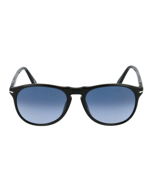Persol Blue Round Frame Sunglasses for men