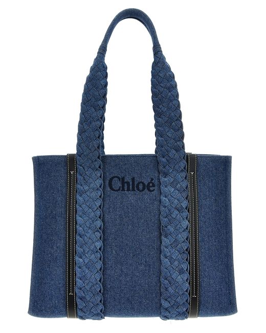 Chloé Blue Woody Tote Bag