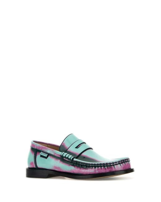 Loewe Multicolor Brushed Calfskin Campo Loafers