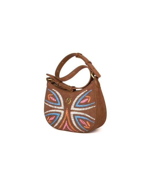 Pinko White Shoulder Bag Sheep Leather Shoulder-Bags