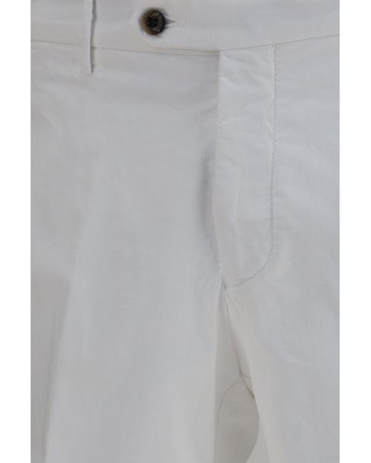 Germano 1952 Gray Shorts With Extended Flap Cotton Bermuda for men