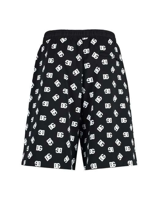 Dolce & Gabbana Blue Cotton Bermuda Shorts Elastane for men